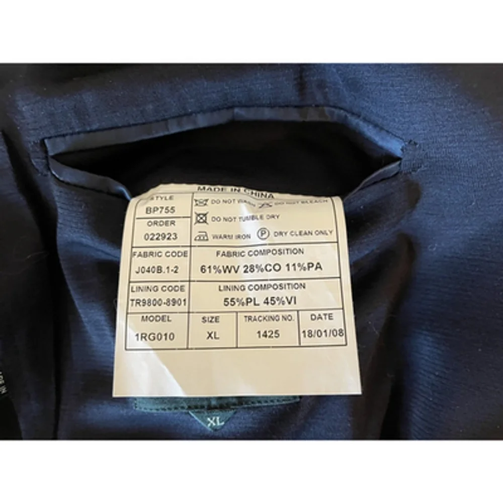Rodd & Gunn Sports Fit Navy Blue 2-Button Double Vent Wool Blend Blazer Sz XL